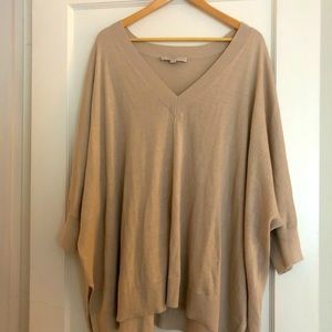 Brand new never worn poncho style cotton lightweight sweater poncho style.